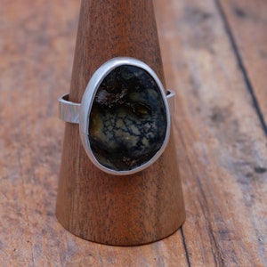 Damele Variscite and Sterling Silver Ring Size 12 1/2, turquoise ring, variscite, silver ring, woman gift, wife gift, man gift, husband gift