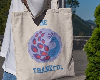 Peacock tote bag, pauwenveren, pauwkunst, herbruikbare boodschappentas, boho tote, pauwcadeau, geestdier, kleurrijke pauw, uniek cadeau