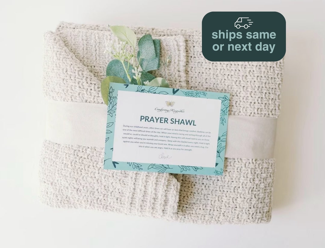 Comforting Prayer Shawl / Gift / Prayer Wrap / Comfort Grief / Lap