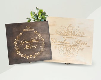 Personalized Grandparent Memory Box | Any Occasion Gift | Sympathy Gift | Grandma Or Grandpa Keepsake Box | Grief Gift For Children