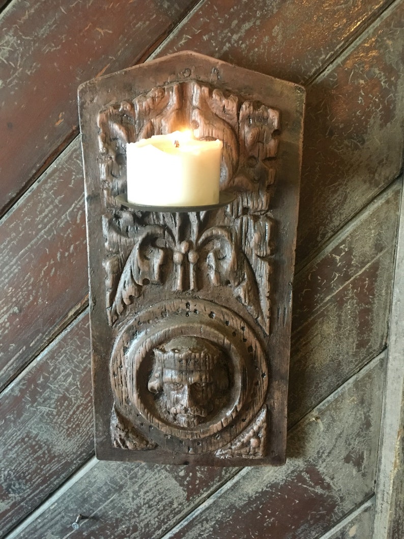 Resin gothic style wall mounted candle holders Etsy