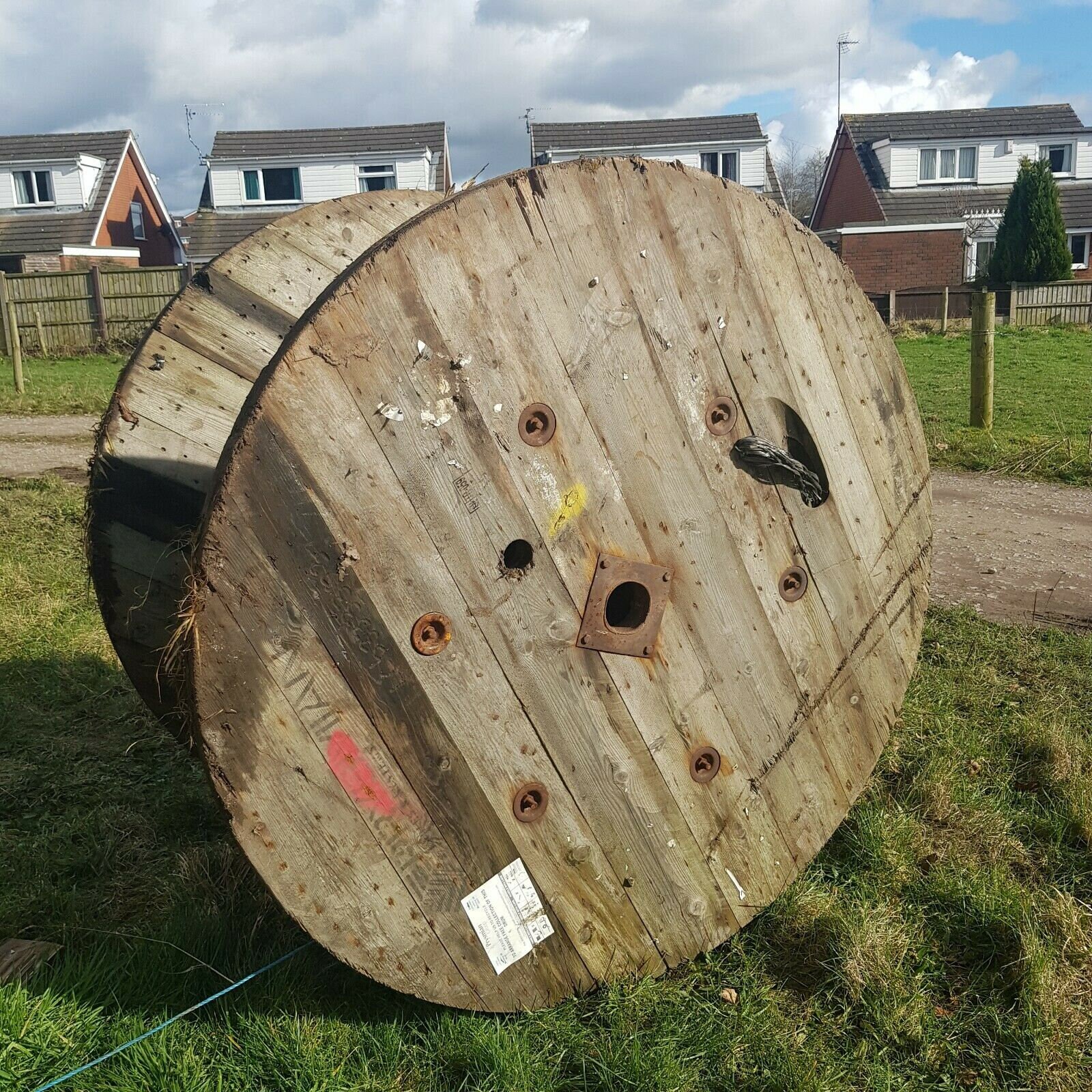 Reclaimed Original Wooden Vintage Cable Drum Wheel 1.8 Metre Etsy
