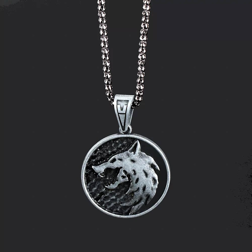 Witcher Medallion Necklace Pendant Wolf 