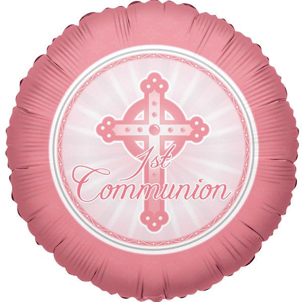 1st Communion 18" Mylar Foil in Pink for Party Decorations & Gifts ( Add to Cart,  Save on Combine Shipping )