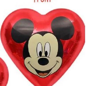 Balloon 18" Mickey & Minnie Mouse Heart Shape Mylar For Gifts Birthday Party Decorations ( Add to Cart, Save on Combine Shipping ) image 3
