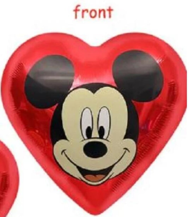 Balloon 18" Mickey & Minnie Mouse Heart Shape Mylar For Gifts Birthday Party Decorations ( Add to Cart, Save on Combine Shipping ) image 3