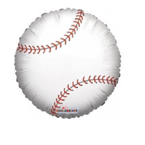 Baseball Balloon 18" Sports Games Mylar Foil for Party Decorations & Gifts ( Buy Another One, Add to Cart,  Save on Combine Shipping )
