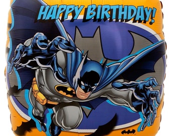 Balloon 18" Happy Birthday Batman Hero Mylar Party Decorations Gifts  ( Buy Another One, Add to Cart,  Save on Combine Shipping )