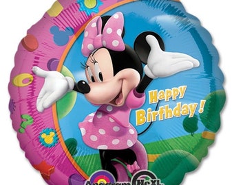 Balloon 18"  Minnie Mouse Happy Birthday - MD1 - Mylar Foil Balloon - for Party Decorations & Gifts