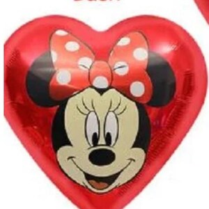 Balloon 18" Mickey & Minnie Mouse Heart Shape Mylar For Gifts Birthday Party Decorations ( Add to Cart, Save on Combine Shipping ) image 2
