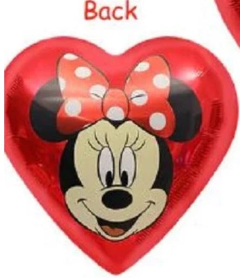 Balloon 18" Mickey & Minnie Mouse Heart Shape Mylar For Gifts Birthday Party Decorations ( Add to Cart, Save on Combine Shipping ) image 2