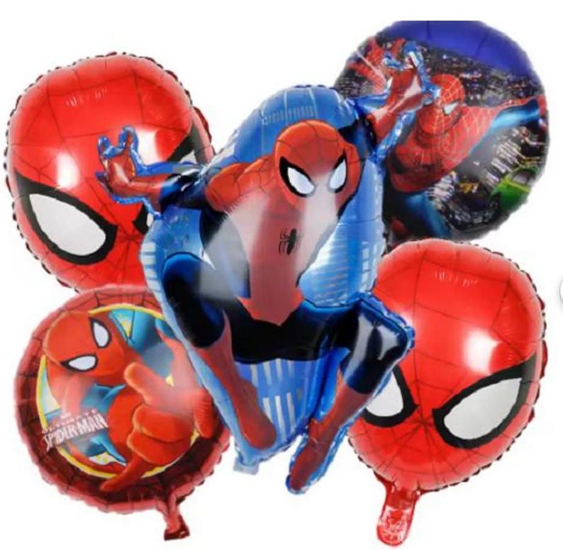 5Pcs/Set Balloons ( Super size Spider - man 30" Balloon ) Kids Happy Birthday Party Decoration Super Hero image 1