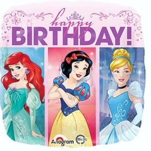 Balloon 18&quot; Princess Happy Birthday Ariel Belle Mylar Party Decorations Gifts ( Buy Another One, Add to Cart,  Save on Combine Shipping )
