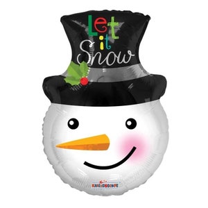 Balloon 18" Snowman Let it Snow  Mylar Foil for Party Decorations & Gifts ( Add to Cart,  Save on Combine Shipping )