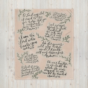 Healing Scriptures Throw Blanket, Prayer Bible Verse