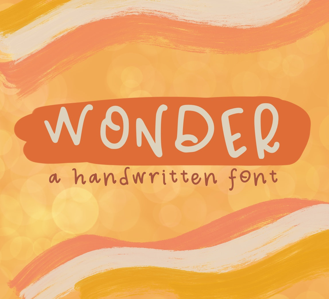 Wonder Handwritten Font Instant Download Whimsical Playful - Etsy New ...