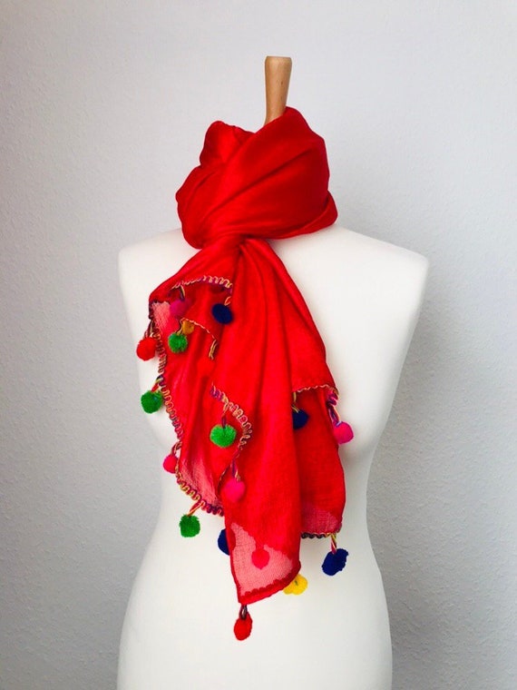 cotton silk scarf