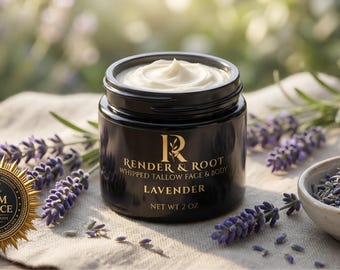 Whipped Tallow Skin Cream | Lavender, Frankincense, Botanical Bare (48-Hour Infused)