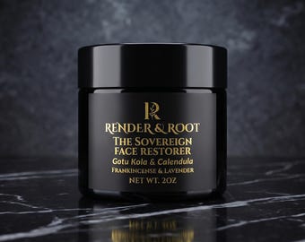 Restaurador facial de sebo bioactivo Sovereign: Gotu Kola, caléndula, con soporte de retinol.