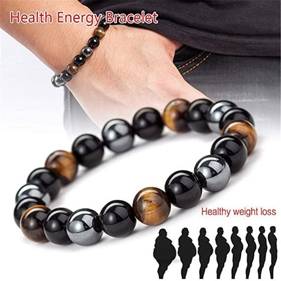 Hematite Bring Luck And Prosperity For Protection Stone Bracelets Triple Protection Bracelet Tiger Eye Black Obsidian 