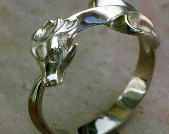 Ouroboros Ring, winged snake, which swallows its own tail