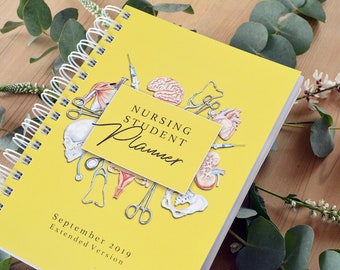 Nursing Student Etsy - september 2019 planner for nursing student yellow extended format