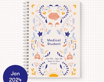 Medical Student Planner JANUARY 2024 - Week to View