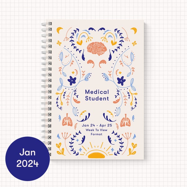 Medizinstudentenplaner JANUAR 2024 – Wochenansicht