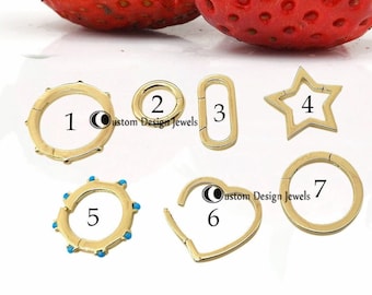 Wholesale 14K Gold Enhancer Charm Holder,  Charm Holder Gold, 14k Gold Enhancer, Gold Charm Holder, Solid gold enhancer, Multi Links