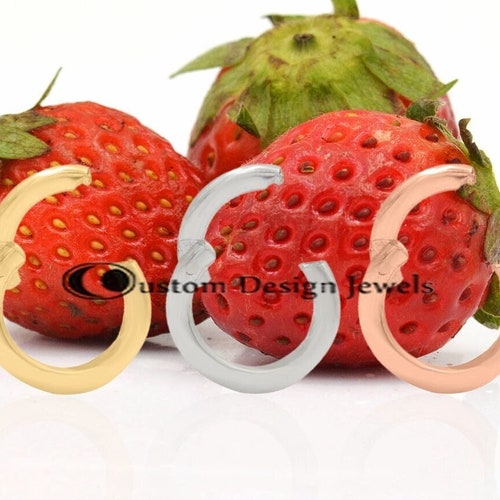 14K Solid Gold Enhancer Round Charm Pendant Lock real 14K Etsy