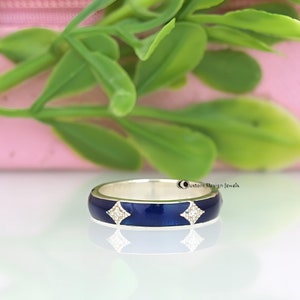 Multiple Color Enamel Bands, Ceramic Band Ring, Simple Enamel Band Ring, Stacking Enamel Band,  Enamel Ring
