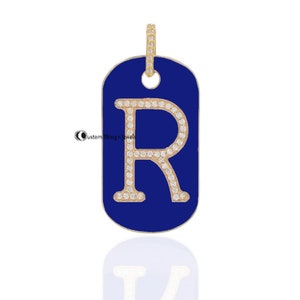 Kundenspezifischer Buchstabe-Monogramm-Anhänger, Hundemarke Buchstaben-Monogrammanhänger, Diamant-Alphabet-Monogrammanhänger, Alphabet-Monogrammanhänger aus Emaille
