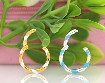 14k Gold Enamel Charm Holder, Turquoise Circle Enhancer, 15mm