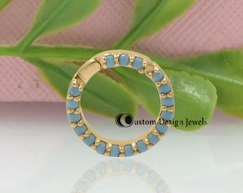 Gold überzogener 925er Silber-Diamant-Kreis-Charme-Halter