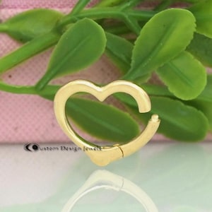 Mejorador de corazón de oro de 14K, encanto de corazón liso, bloqueo de enlace de corazón, soporte de encanto de corazón, bloqueo de empuje de corazón, colgante de encanto de corazón, joyería de refuerzo de 9k