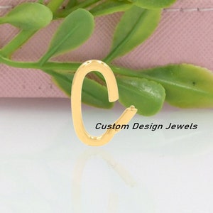 925 Silver  Oval Charms Holder, Oval Link Lock, Oval Enhancer, Enhancer Link Lock, Elongated Enhancer, Elongated Oval Enhancer, Push Lock