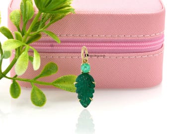Edelstein Feder Anhänger: 14k Vergoldeter Sterlingsilber Boho Charm