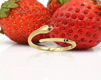 925 Sterling Silver Diamond Snake Ring, Diamond Snake Ring , Minimalist Snake ring , Gold Plated Snake Ring Jewelry,  Silver Snake Ring
