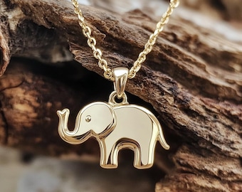 Elegante oro 18K placcato oro rosa in acciaio inox elefante