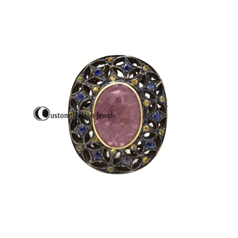 Oval Ring Baho Ring Sapphire Ring Sapphire Gemstone Ring Gemstone Ring Bridal Ring-Eternity Pink Sapphire Ring 925 silver ring