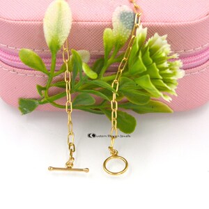 925 Silver Toggle Oval Link Chain, Carabiner Toggle Chain, Connector Toggle Chain, Toggle Lock, Paperclip Toggle Link, Small Link Chain