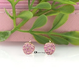 Silver Tiny Strawberry Studs, Ruby Strawberry Studs, Berries Studs, Delicate Strawberry Earrings, Cute Strawberry Studs, Tiny Berries Studs