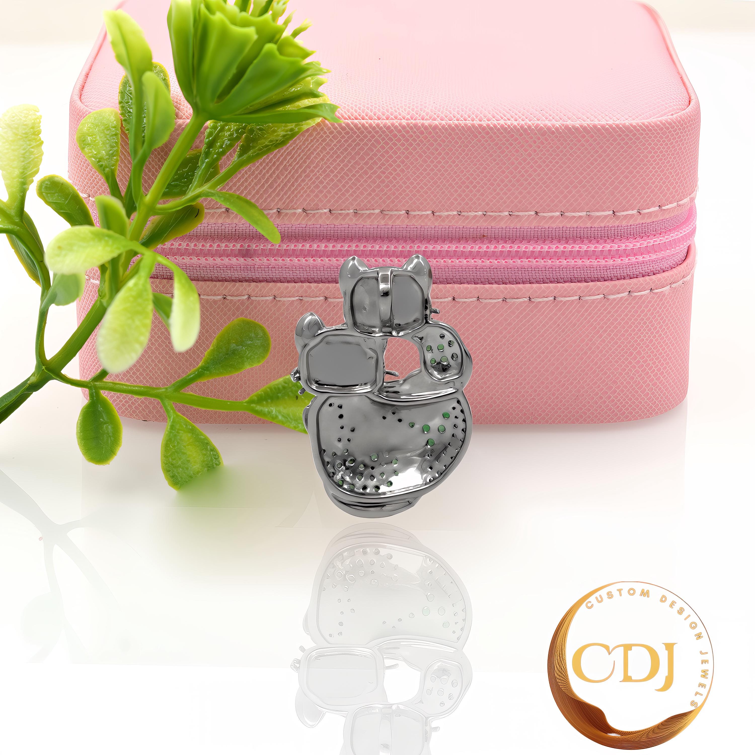 925 Ciondolo Argento Sterling Con Naturale Quarzo Gatti Occhio