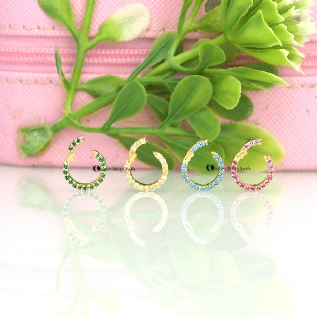 14K Gold Diamond Charm Enhancer, 10MM Round Holder - Etsy