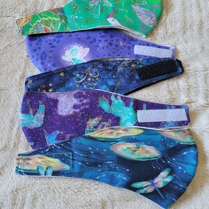 Protective face mask for big children Size 7-10yo, Hand made with straps, breathable, beautiful patterns