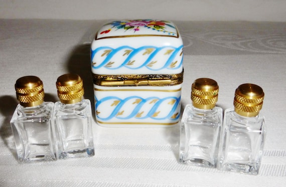 Antique Victorian Scent Perfume Bottle 950 Sterling Silver Etched