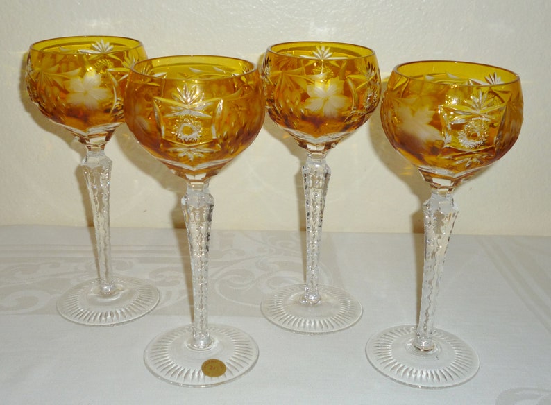 4 Glastonbury Lotus MAJESTY Oyster Cocktail Goblets Glasses Etsy