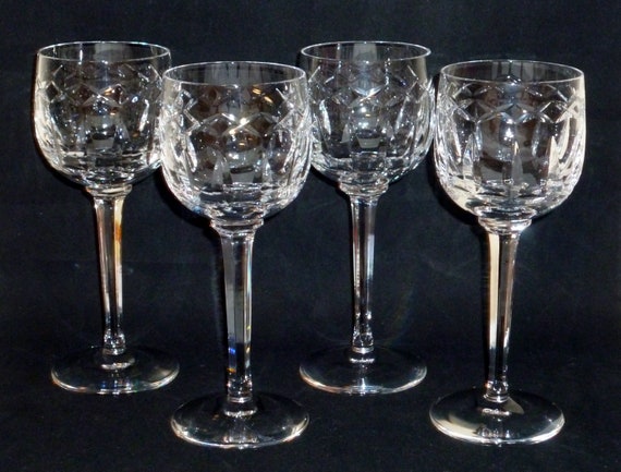 1/4pcs Tall Drinking Glasses Cup Vintage Glassware Crystal