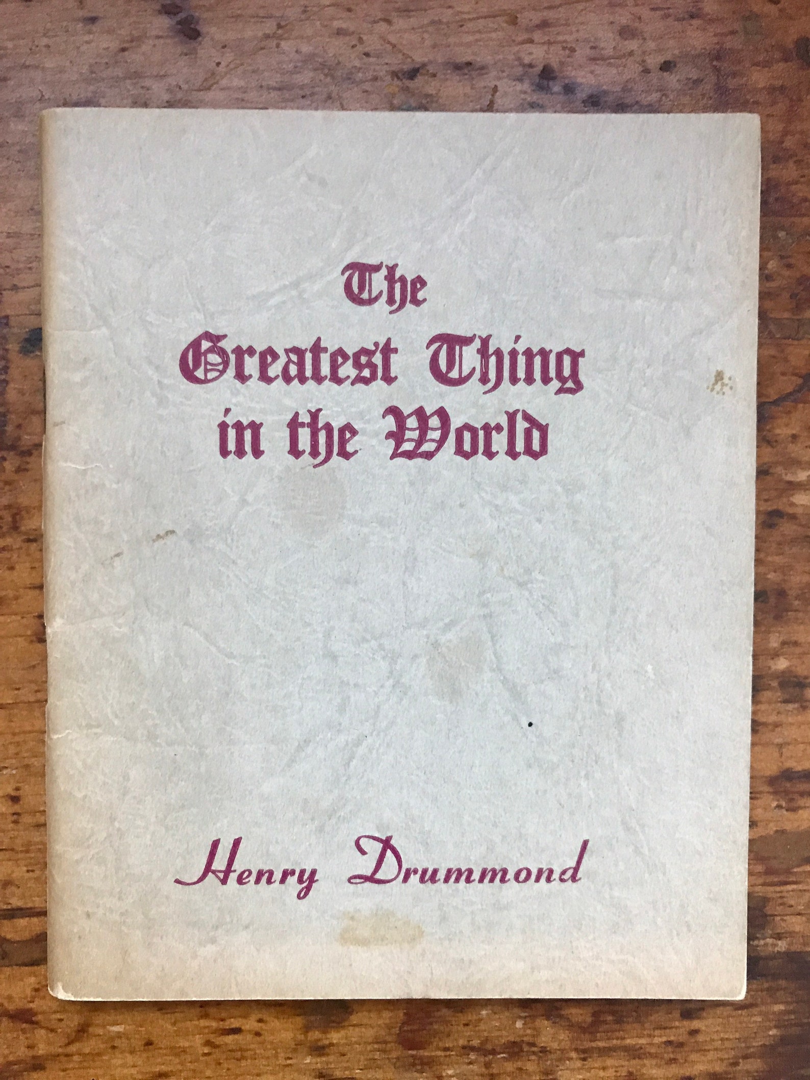 The Greatest Thing in the World Henry Drummond Etsy