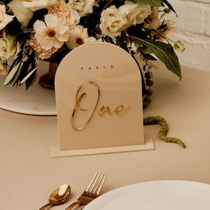 Domed acrylic table number Domed acrylic table number
